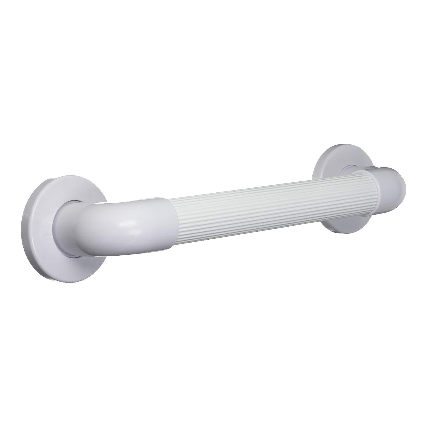 White Fluted Plastic Grab Rail (32mm Diameter Concealed Fixing)