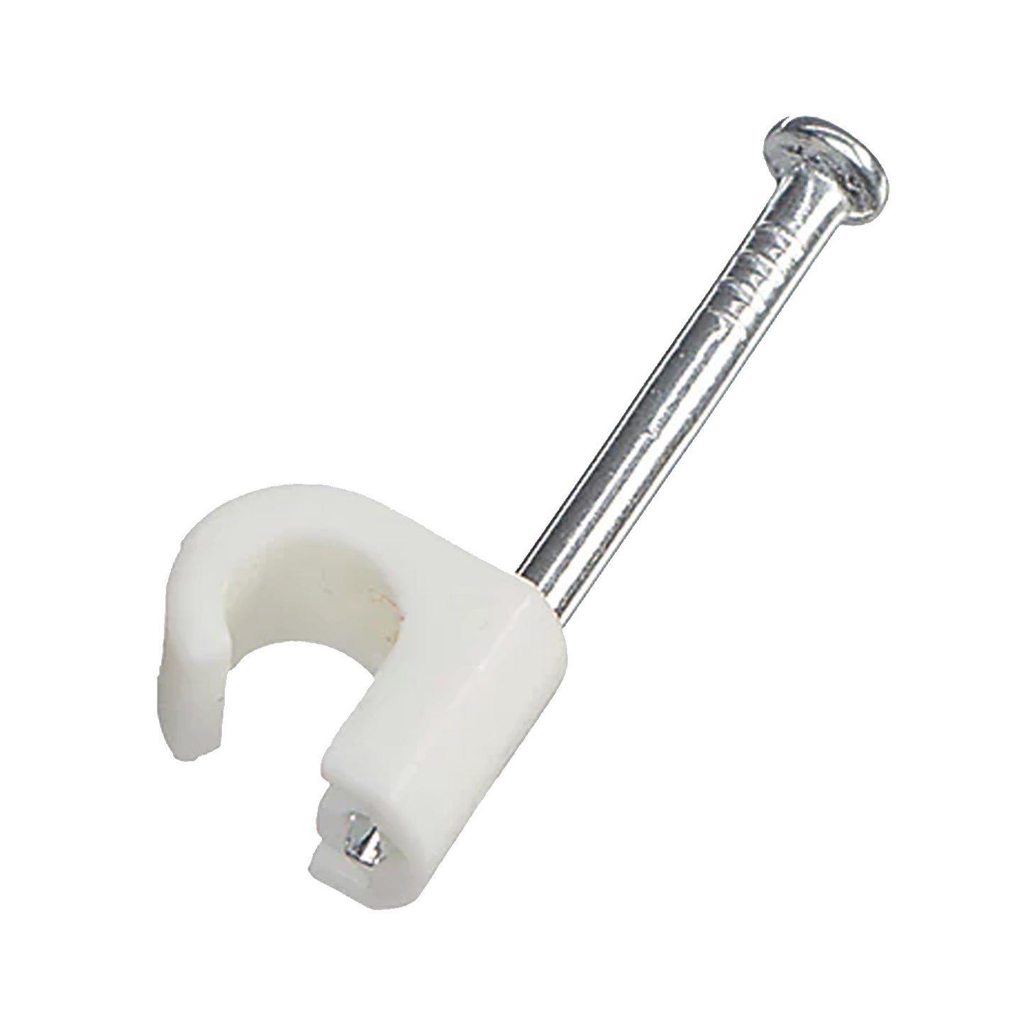 White Round Cable Clips