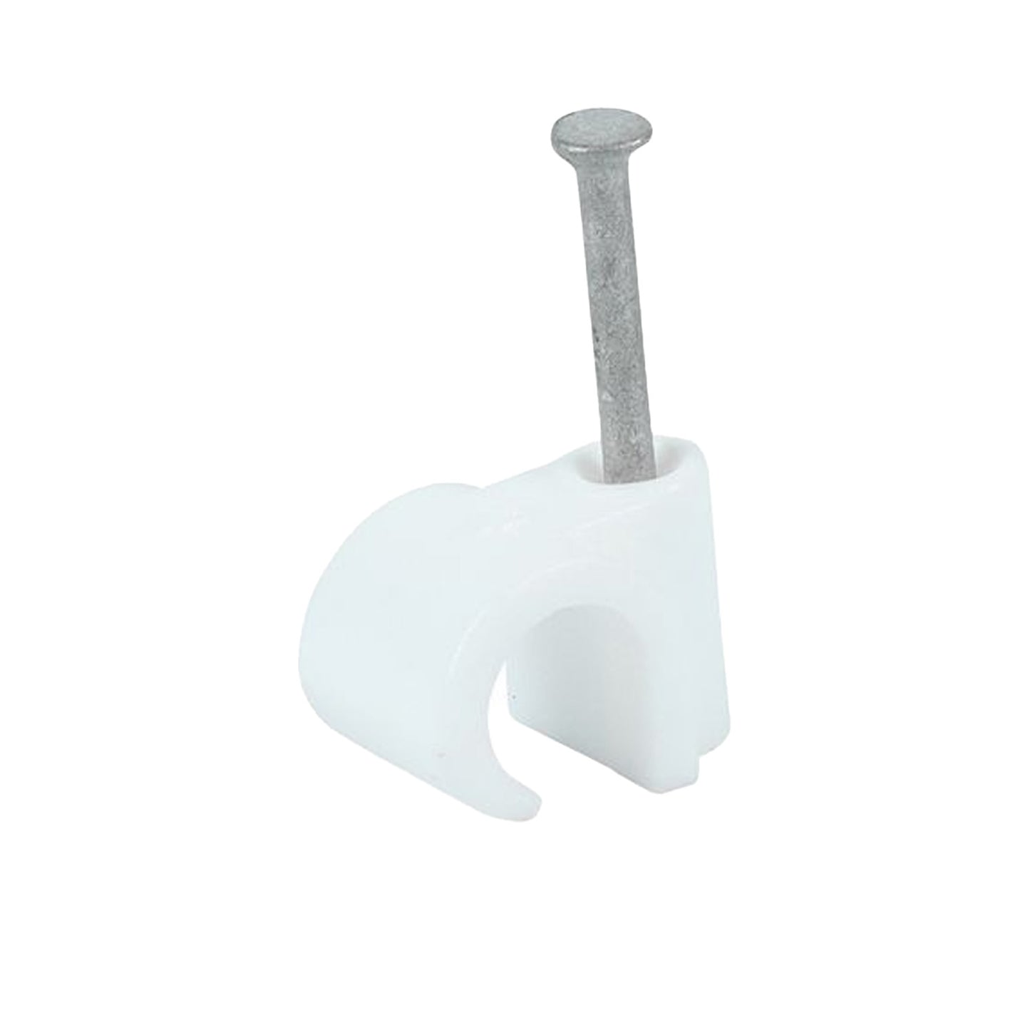 White Round Cable Clips