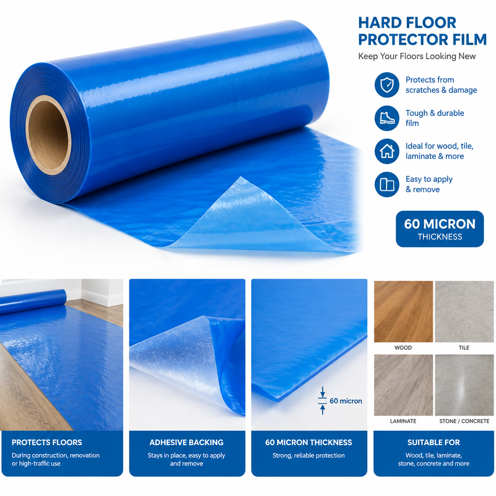 Hard Floor Protector Roll 60 Microns (600mmx25m)